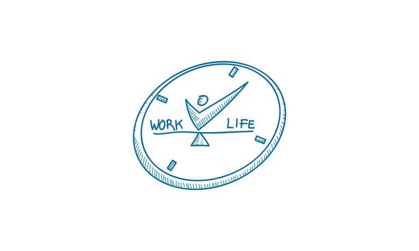 Modèle d'équilibre travail-vie personnelle vecteur
 - Vecteur, image