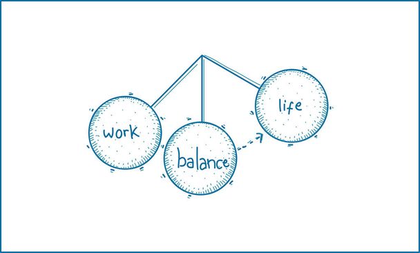 Pracovního života rovnováhu šablona vektor - Vektor, obrázek