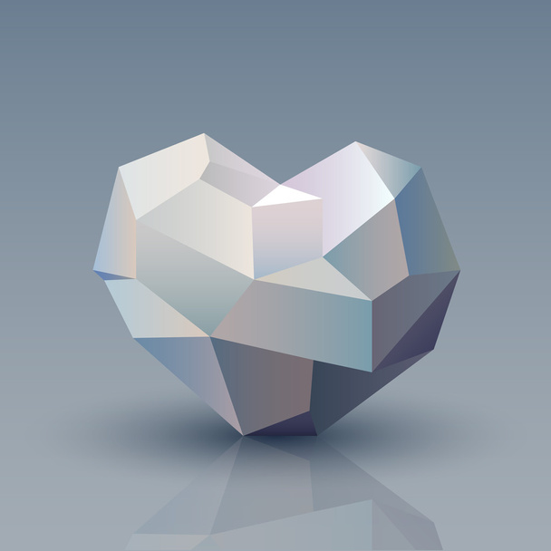 Vector illustration of geometric heart. - Vector, Image
