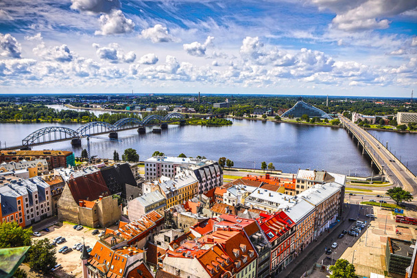 Old European city of Riga view from the top. - Foto, immagini