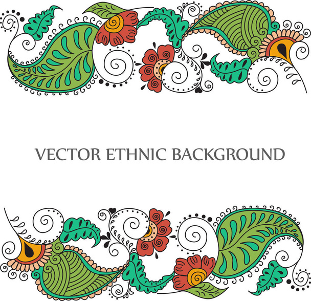tattoo henna background - Vector, imagen