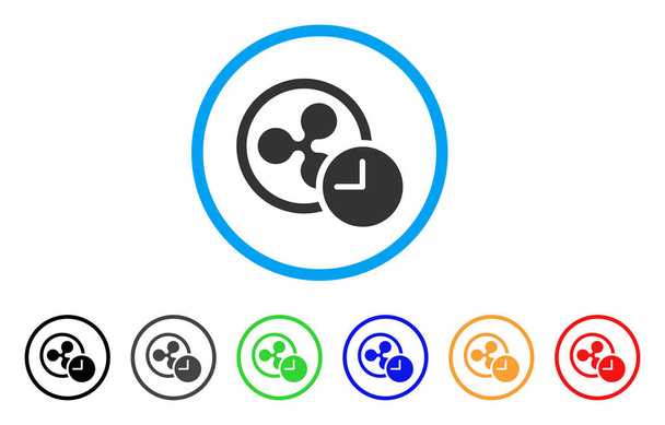 Ripple Credit Time Rounded Icon - Vettoriali, immagini