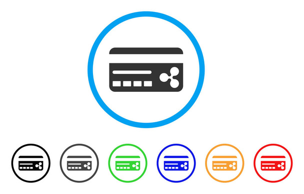 Ripple Banking Card Rounded Icon - Vector, imagen