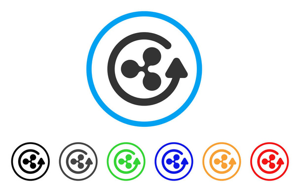 Ripple Chargeback Rounded Icon - ベクター画像