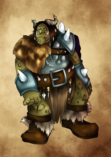 Illustration of a fantasy troll - Φωτογραφία, εικόνα