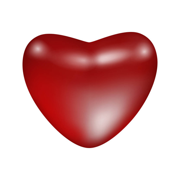 Красное блестящее матовое сердце
 - Вектор,изображение