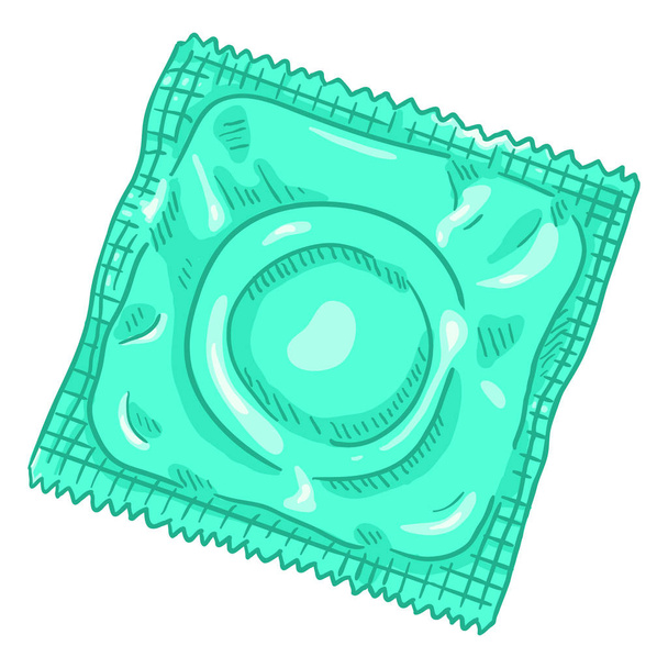 Одинокий презерватив
  - Вектор,изображение