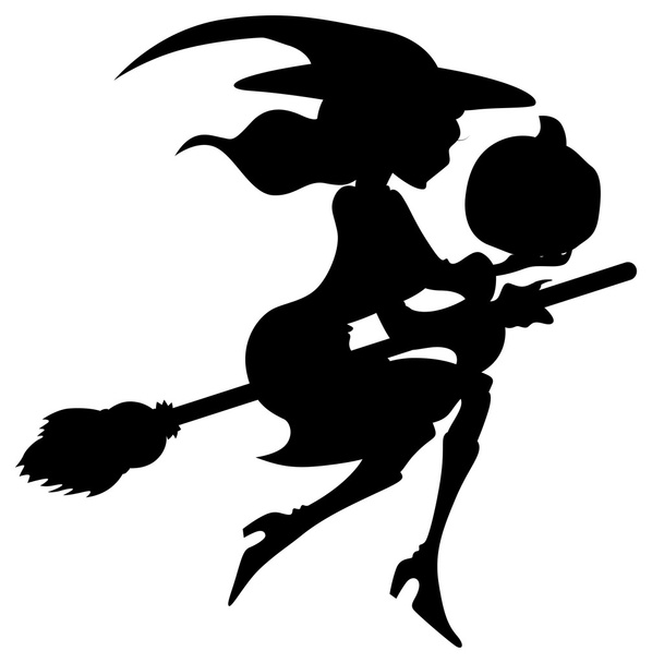 Witch Silhouette - Vector, Image