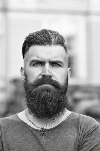 Bearded man outdoor - Фото, изображение