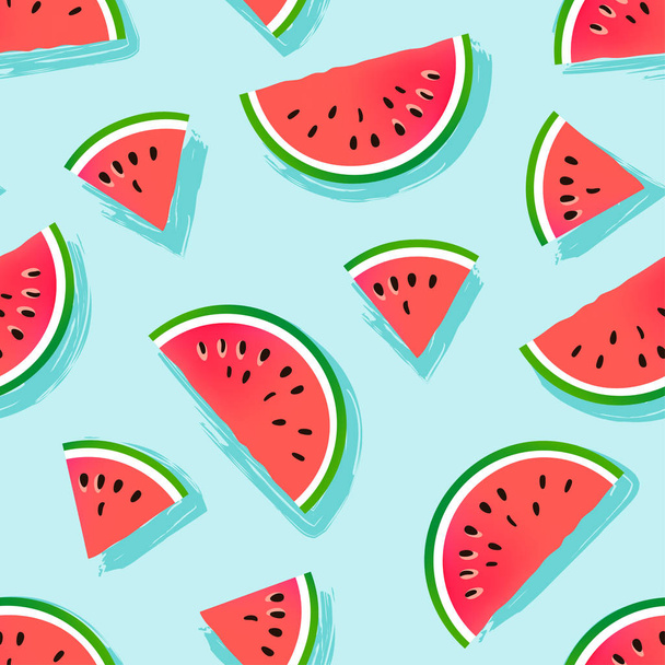 Watermelon slices vector pattern. - Vector, Image