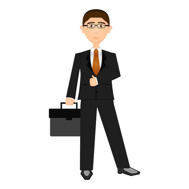 Isolarted businessman illustration - Vector, Imagen