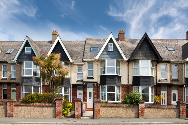 Αγγλικά Οδός terraced σπίτια, Ηνωμένο Βασίλειο - Φωτογραφία, εικόνα