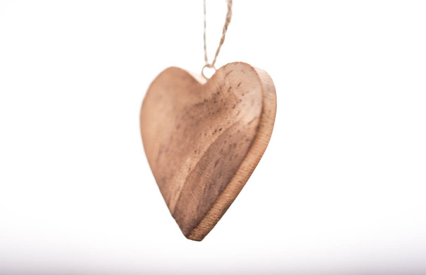 wooden heart in hand art photo - Photo, Image