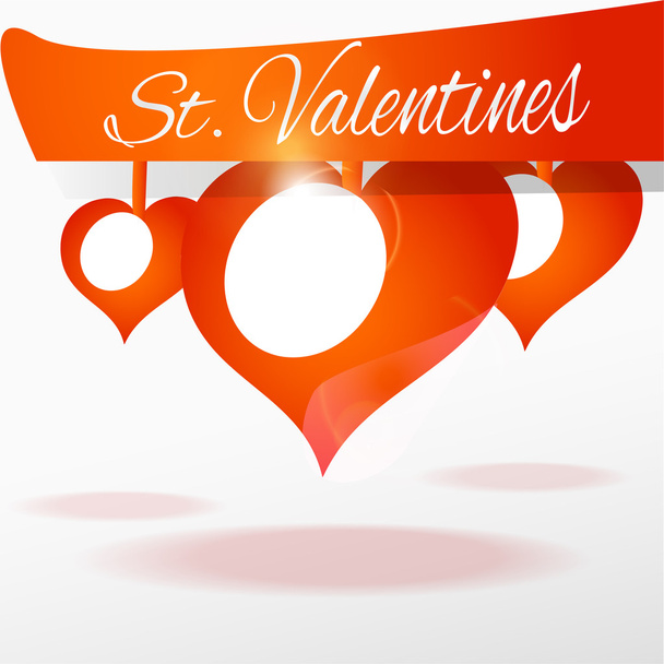 Vector background with hearts for Valentine's day. - Vector, Image