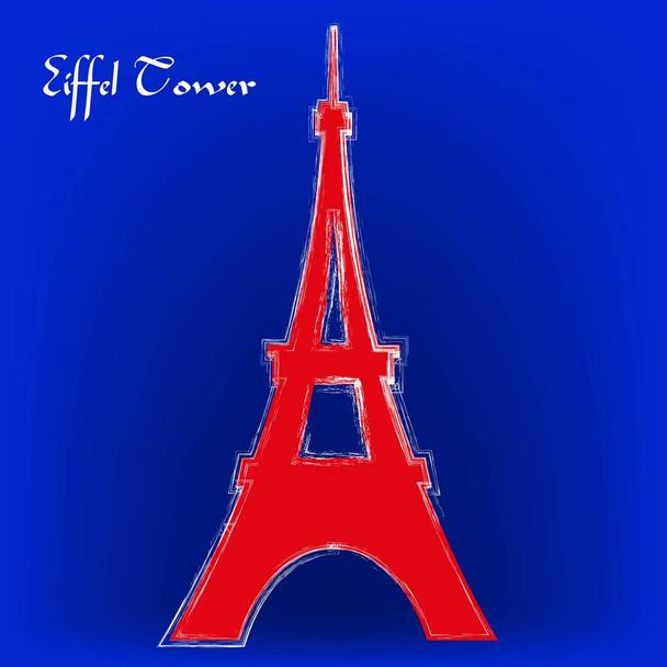 Eiffelova věž vektorové kreslení - Vektor, obrázek