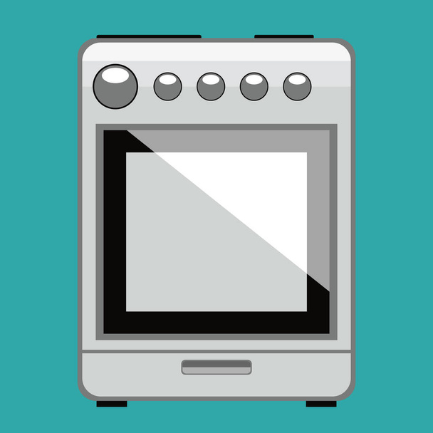 Stove oven icon, vector illustration  - Vector, Imagen