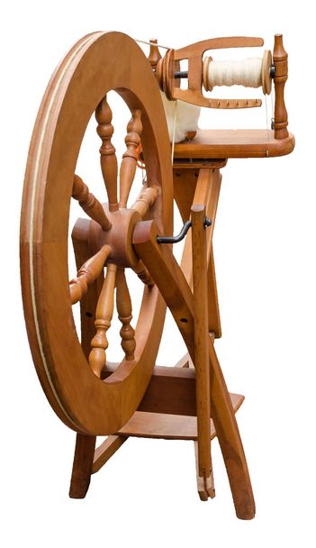 Wooden spinning wheel, separated - Photo, Image