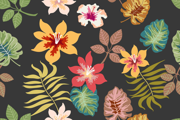 Tropical floral background. - Vektor, obrázek