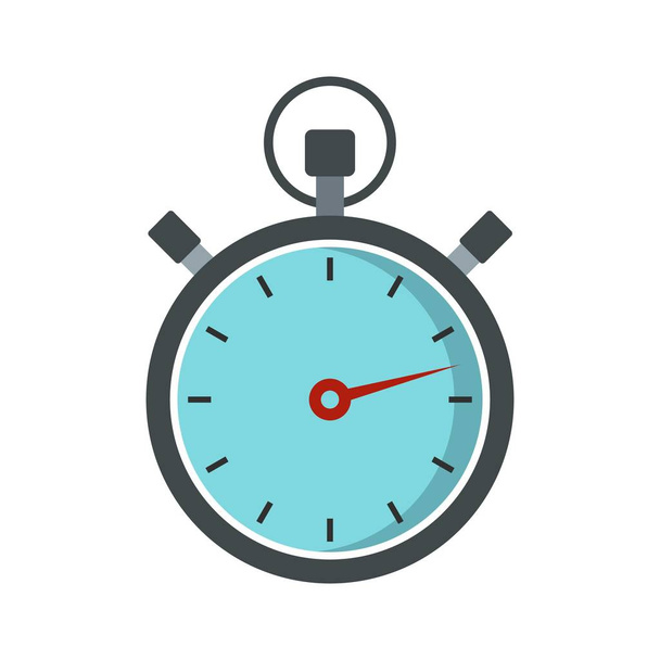 Gray stopwatch icon, flat style - Διάνυσμα, εικόνα