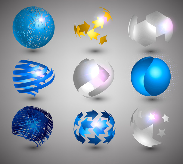 Collection Of Globe Designs - Vektor, obrázek