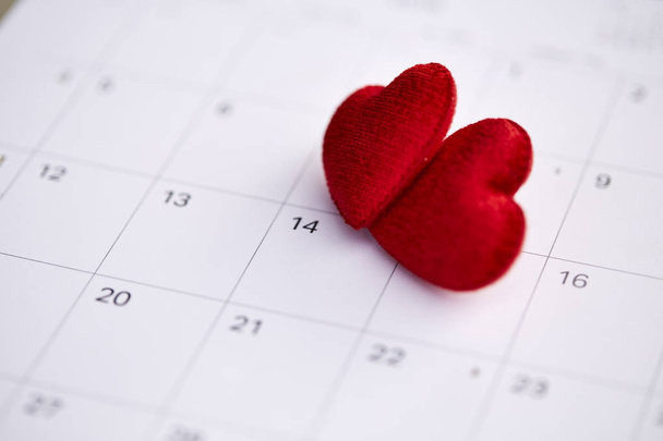 Valentine's day February 14 mark on the calendar - Photo, Image