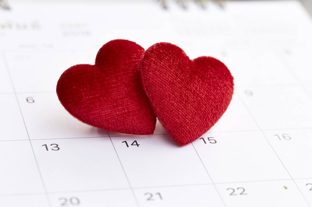 Día de San Valentín 14 de febrero marca en el calendario - Foto, imagen