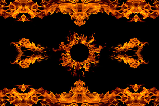 Fire flame pattern,isolated - Foto, afbeelding