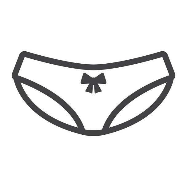 Slip femme ligne icône, Saint Valentin et romantique, les femmes sous-vêtements signes graphiques vectoriels, un motif linéaire sur un fond blanc, eps 10
. - Vecteur, image