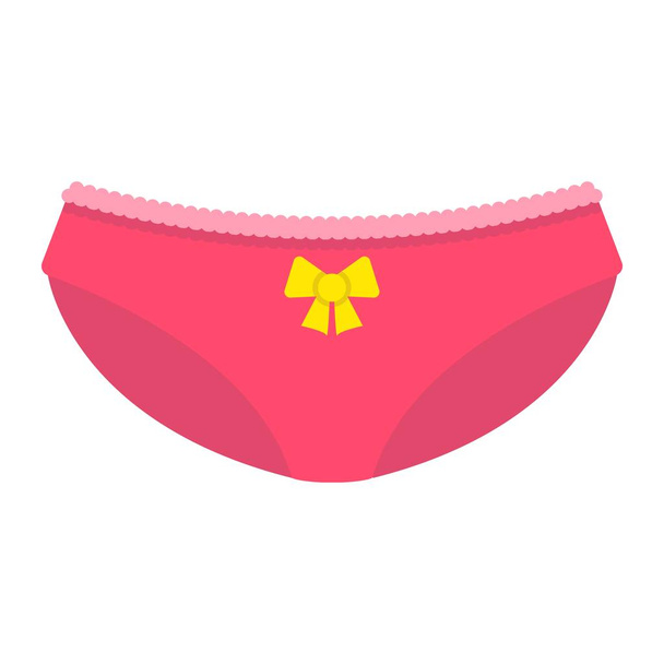 Women briefs flat icon, valentines day and romantic, women underwear sign vector graphics, a colorful solid pattern on a white background, eps 10. - Vector, Image