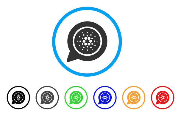 Cardano Message Balloon Rounded Icon - Διάνυσμα, εικόνα