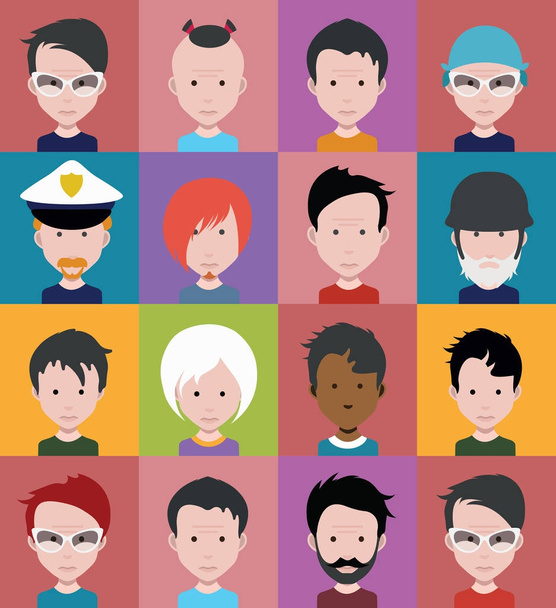 Conjunto de ícones de pessoas
 - Vetor, Imagem