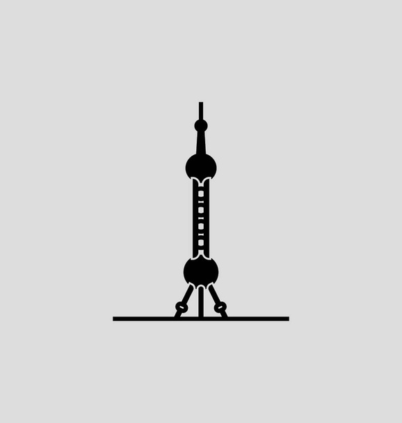 Oriental Pearl Tower  Vector Illustration - Vector, Image