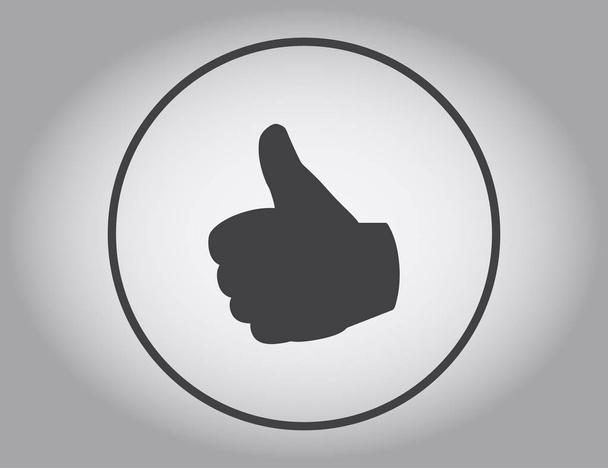Vector thumb up icon, Flat icon vector illustration. - Vector, Image
