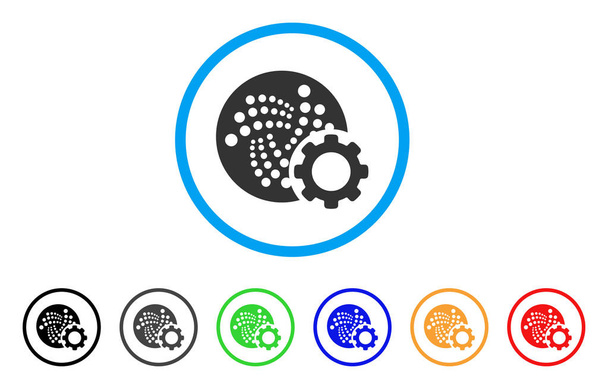 Iota Configure Gear Rounded Icon - Vector, Image