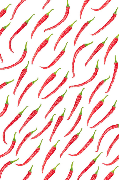 Horké červené chilli papričky pozadí - Fotografie, Obrázek