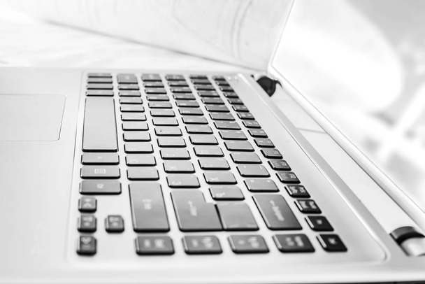 modern Laptop  on a table, close up - Fotó, kép