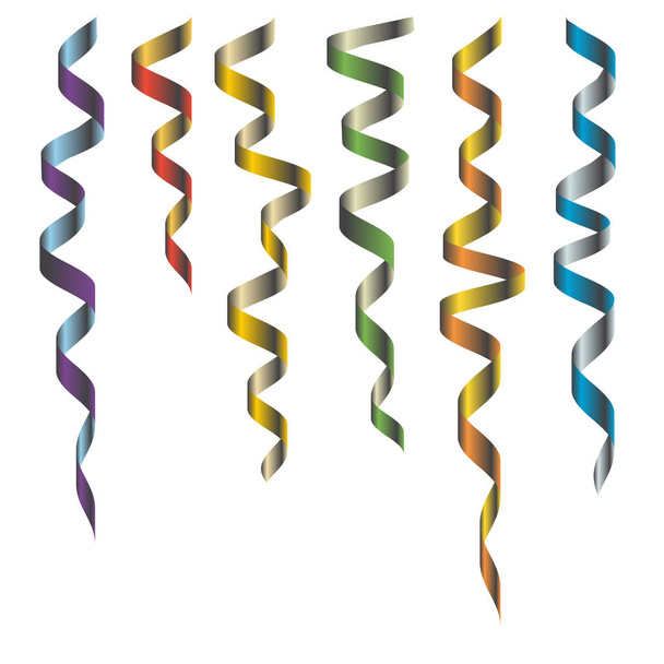 Serpentine Ribbons, Isolated On Background. Streamers Confetti . Vector  Illustration Of Green Decoration. Falling Light Decoration For Party,  Birthday Celebrate, Anniversary Or Event, Festive. Royalty Free SVG,  Cliparts, Vectors, and Stock Illustration.