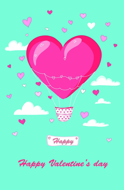 amor San Valentín celebración corazón saludo romántico
  - Vector, imagen