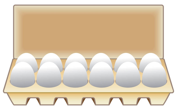 ein Dutzend Eier - Vektor, Bild