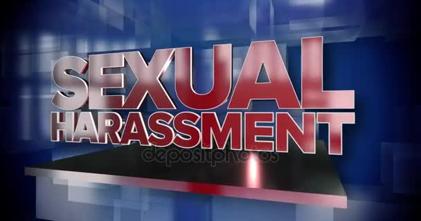 Dynamic Sexual Harassment Title Page Background Plate - Footage, Video
