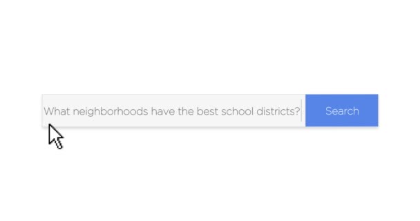 Boîte de recherche Web avec la question du district scolaire
 - Séquence, vidéo