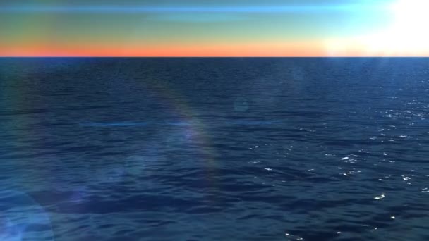Zeeoppervlak. Rustige oceaan golven - Video