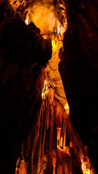 Interior view to Grutas da Moeda cave, Portugal - Photo, Image