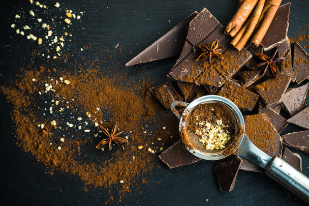 異なる種類のチョコレートをコンセプトのお料理 - 写真・画像