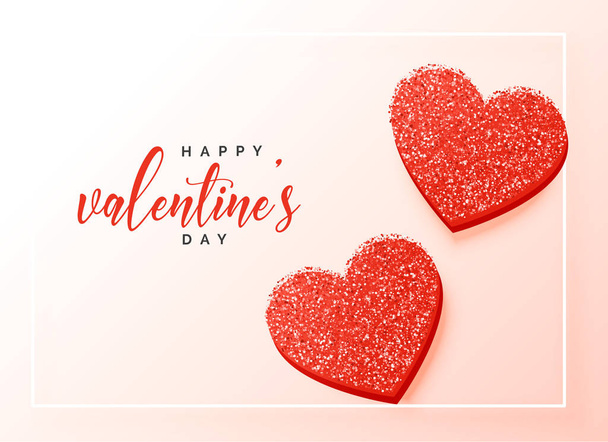 beautiful glitter hearts for valentine's day - Vektor, obrázek