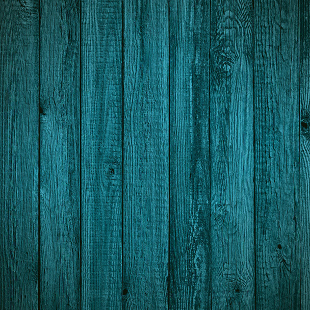 turquoise wooden texture - Photo, Image