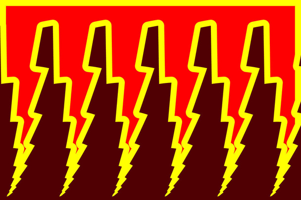 Lightning bolt - abstract geometric vector pattern - Vector, Image