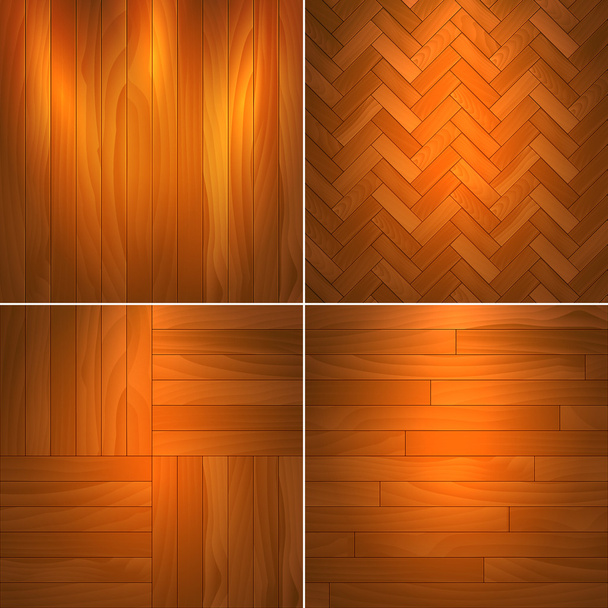 Set of wooden textures.Vector illustration. - Vector, Image