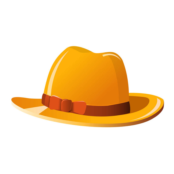 Man hat icon in retro style on white background - Vector, Image
