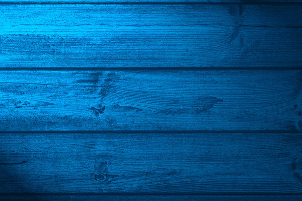 wood board blue background  - Foto, Bild
